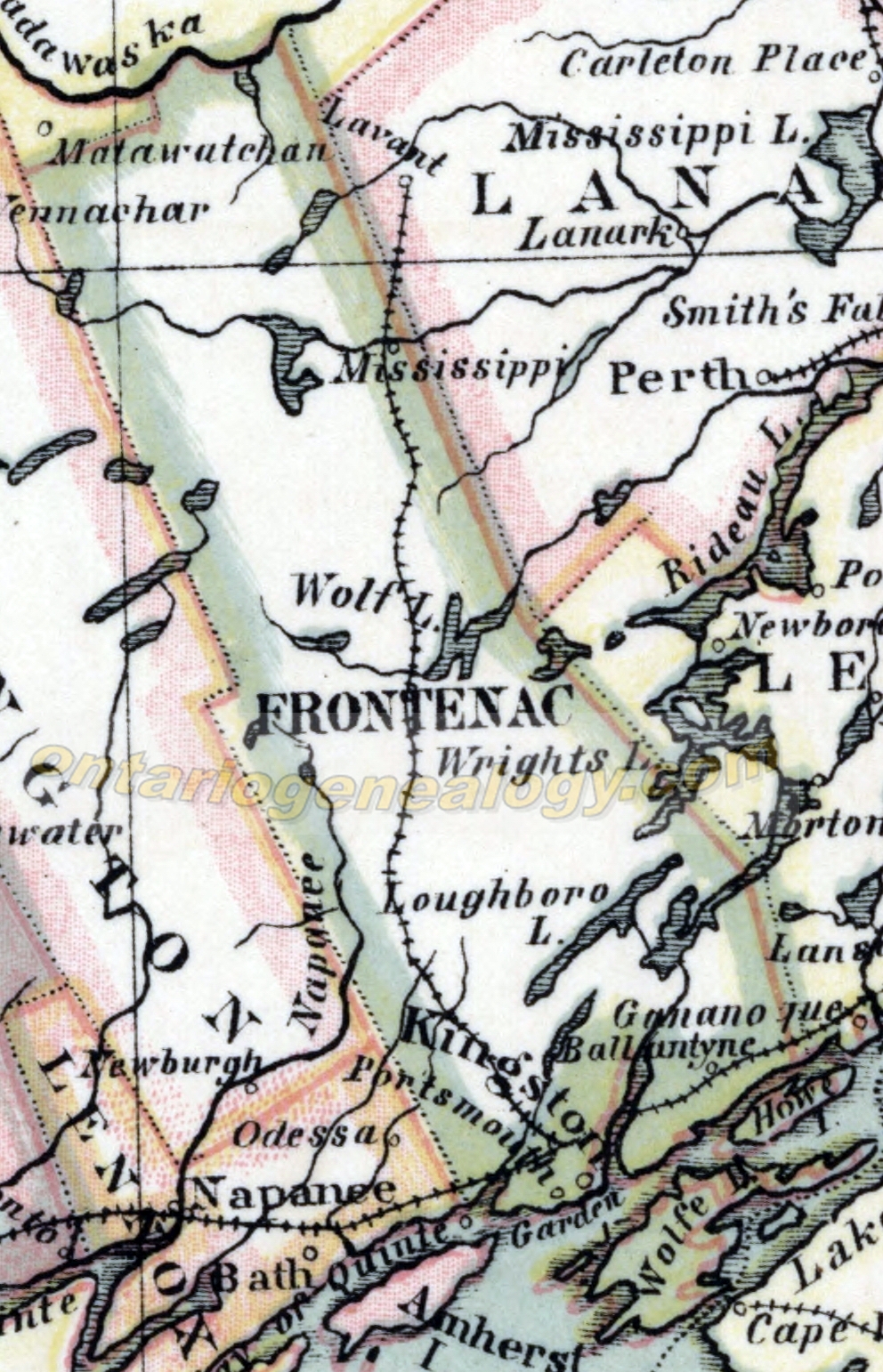 Frontenac County Historical Pioneer Ancestor Settlement Maps