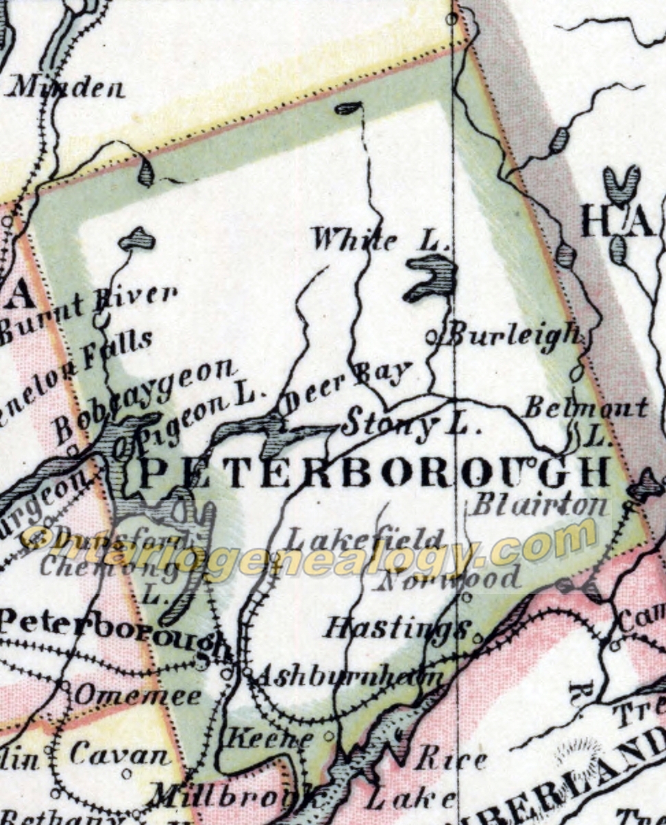 Peterborough County Historical Pioneer Ancestor Settlement Maps
